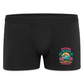 Schwesternkreuzfahrt: Unvergessliche Erinnerungen - Männer Boxer Shorts - Schwarz - Vorne