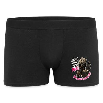 Dein Drama gehört in den Müll - Männer Boxer Shorts - Schwarz - Vorne
