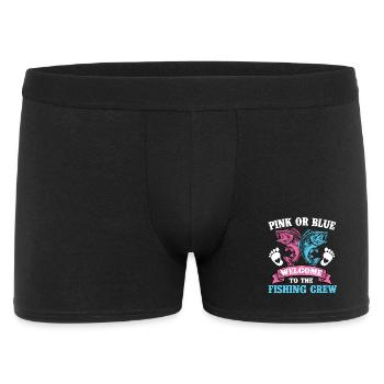 Pink Or Blue Welcome Fishing Crew - Men's Boxer Shorts - black - Front