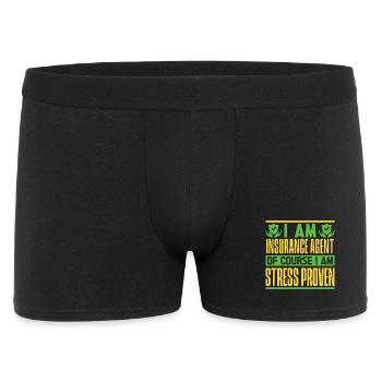 Insurance Agent Stress Proven Funny Insurance - Männer Boxer Shorts - Schwarz - Vorne
