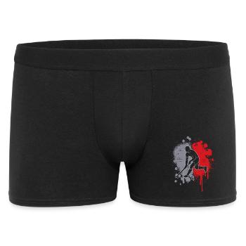 Field Hockey Hockey Players Splashes of Color Boys Hockey - Men's Boxer Shorts - black - Front