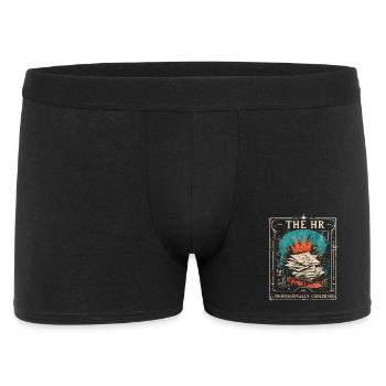 Retro Personalwesen-Zitat: Büro-Kunstdesign - Männer Boxer Shorts - Schwarz - Vorne