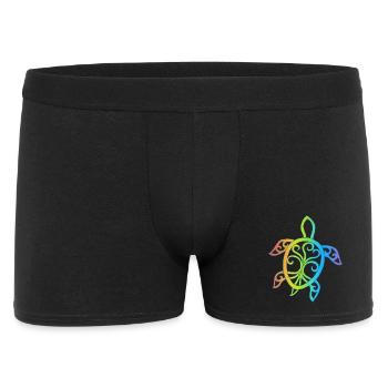 Multicolored Mandala Turtle - Men's Boxer Shorts - black - Front