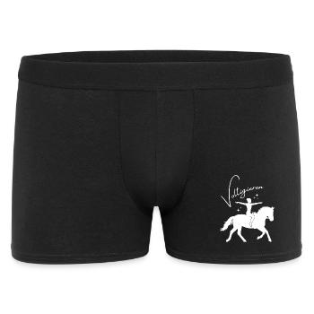 Voltigieren Grundsitz – Sport Outfit für Voltigier - Männer Boxer Shorts - Schwarz - Vorne