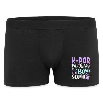 K Pop Birthday Boy Squad - Männer Boxer Shorts - Schwarz - Vorne