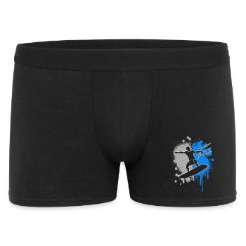 Kite Surfing Kitesurf Farbklecks Kinder Kitesurfen - Männer Boxer Shorts - Schwarz - Vorne