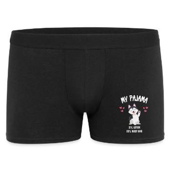Dog Husky Hair Pajamas - Men's Boxer Shorts - black - Front