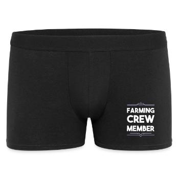 Farming Crew - Männer Boxer Shorts - Schwarz - Vorne