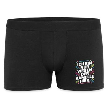 Karneval Nur Wegen Der Kamelle Hier Karnevalszug - Männer Boxer Shorts - Schwarz - Vorne