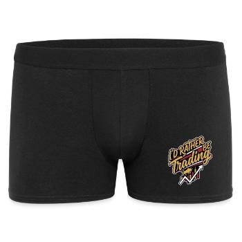 Je préférerais être dans le trading | Trader en actions crypto - Boxer Homme - noir - Devant