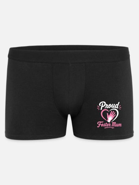 Stolzes Pflegemama-Herzemblem - Männer Boxer Shorts - Schwarz