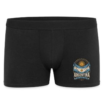 Argentinien Sonnenflagge Vintage - Männer Boxer Shorts - Schwarz - Vorne