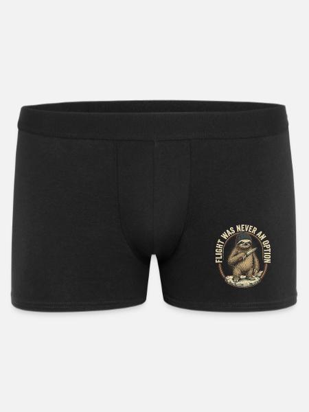 Fighting sloth with knife - Men's Boxer Shorts - black