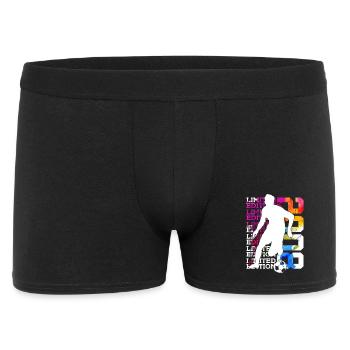LIMITED EDITION 2008 FUßBALL 18. GEBURTSTAG - Männer Boxer Shorts - Schwarz - Vorne