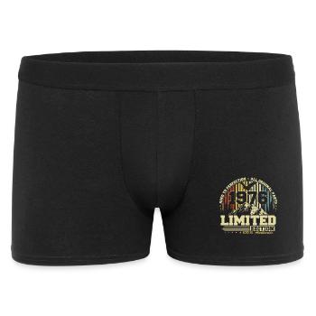 Jahrgang 1976 Vintage Retro Geburtstag Geschenk  - Männer Boxer Shorts - Schwarz - Vorne