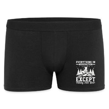 Tout est modéré, sauf la randonnée et la bière - Boxer Homme - noir - Devant