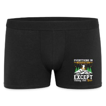 Tout est modéré, sauf la randonnée et la bière - Boxer Homme - noir - Devant