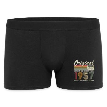 70 Ans 1957 Vintage Rétro Cadeau D'anniversaire - Boxer Homme - noir - Devant