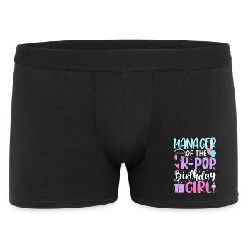 Manager of The K-Pop Birthday Girl - Männer Boxer Shorts - Schwarz - Vorne