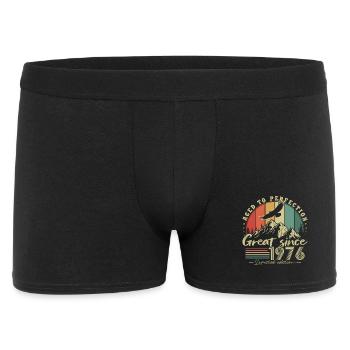 Cadeau rétro vintage vintage d’anniversaire 1976 - Boxer Homme - noir - Devant