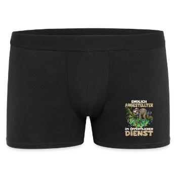 Endlich Angestellter im Öffentlichen Dienst - Männer Boxer Shorts - Schwarz - Vorne