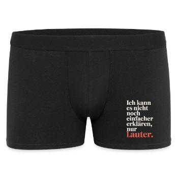 Nicht Einfacher Erklären Nur Lauter Lehrer Büro - Männer Boxer Shorts - Schwarz - Vorne
