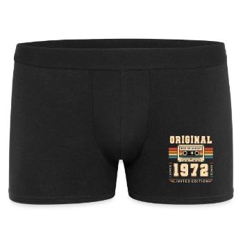 54th Birthday Gift August Vintage 1972 - Men's Boxer Shorts - black - Front