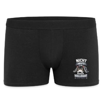Heute Vielleicht Auch Nicht Lustige Katze - Männer Boxer Shorts - Schwarz - Vorne