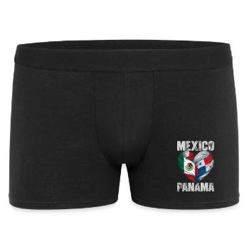 Herz Mexikos und Panamas - Männer Boxer Shorts - Schwarz - Vorne