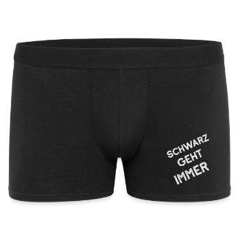 Die Farbe Schwarz geht immer lustige Farben Spruch - Männer Boxer Shorts - Schwarz - Vorne