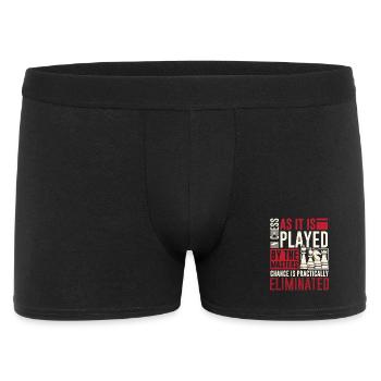 Échiquier des joueurs d’échecs - Boxer Homme - noir - Devant