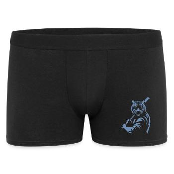 Silhouette minimaliste du joueur de baseball Tiger - Boxer Homme - noir - Devant