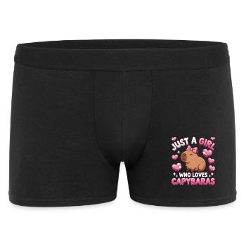 Juste une fille qui aime les capybaras - Boxer Homme - noir - Devant
