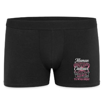 Humour Maman Meilleur Cadeau Tu M'as Déjà - Boxer Homme - noir - Devant