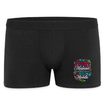 Maman Tu Es Le Monde Fête Des Mères Cadeau - Boxer Homme - noir - Devant