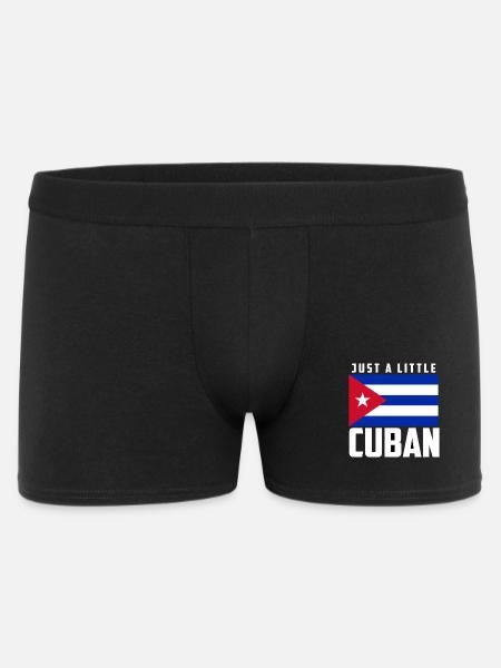 Gewoon een beetje Cubaanse Cubaanse vlag Cubaanse trots - Mannen Boxershorts - zwart