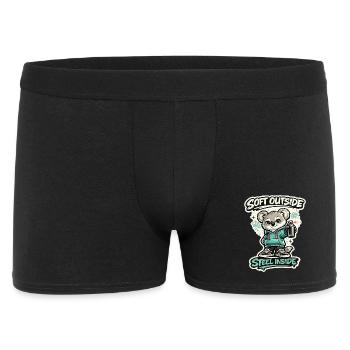 Soft Outside, Steel Inside – Koala Streetart - Men's Boxer Shorts - black - Front