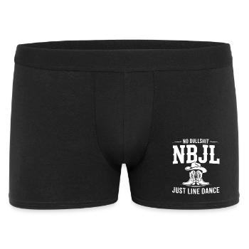 NBJL – No Bullshit Just Line Dance - Men's Boxer Shorts - black - Front