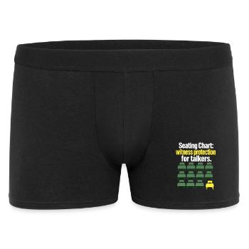 Blague drôle sur le plan de siège des professeurs et la protection des témoins - Boxer Homme - noir - Devant