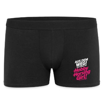 Hobby Horsing Girl Steckenpferd Pony Reiten Pferde - Männer Boxer Shorts - Schwarz - Vorne