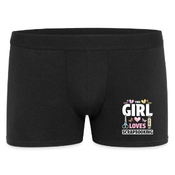 Girl Loves Scrapbooking - Men's Boxer Shorts - black - Front