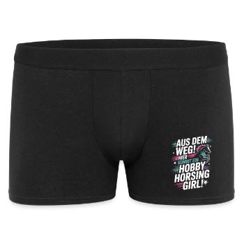 Hobby Horsing Girl Steckenpferd Pony Reiten Pferde - Männer Boxer Shorts - Schwarz - Vorne