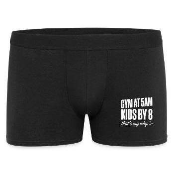 Motivation de la salle de sport Fit, Maman Papa 5h du matin Citation d’entraînement - Boxer Homme - noir - Devant