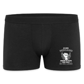Mécano Mécanicien Humour Clé Plate Atelier  - Boxer Homme - noir - Devant