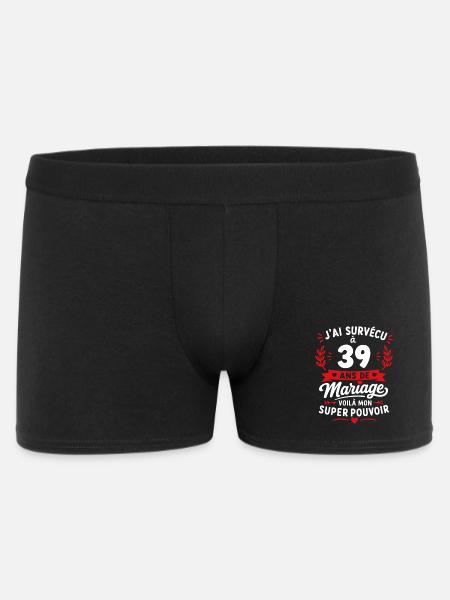 Survivre à 39 ans de mariage - Boxer Homme - noir