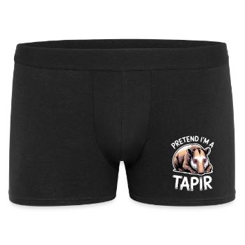 Tapire Sprüche Tapir Lustiges Tapire Geschenk - Männer Boxer Shorts - Schwarz - Vorne