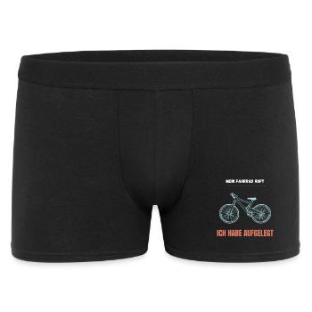 Mein Fahrrad ruft aufgelegt - Männer Boxer Shorts - Schwarz - Vorne