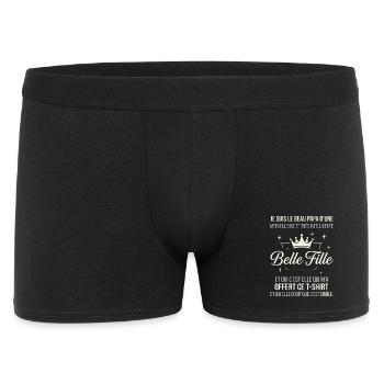 Beau Papa Merveilleuse Belle Fille Drôle - Boxer Homme - noir - Devant