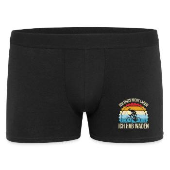 Kondition Statt Akku - Männer Boxer Shorts - Schwarz - Vorne