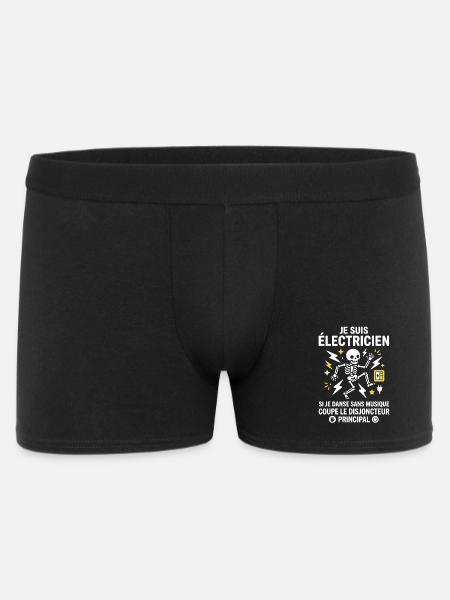 Électricien danse squelette éclair - Boxer Homme - noir